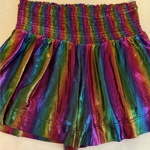 QUEEN OF SPARKLES Multicolor High Waist Shorts